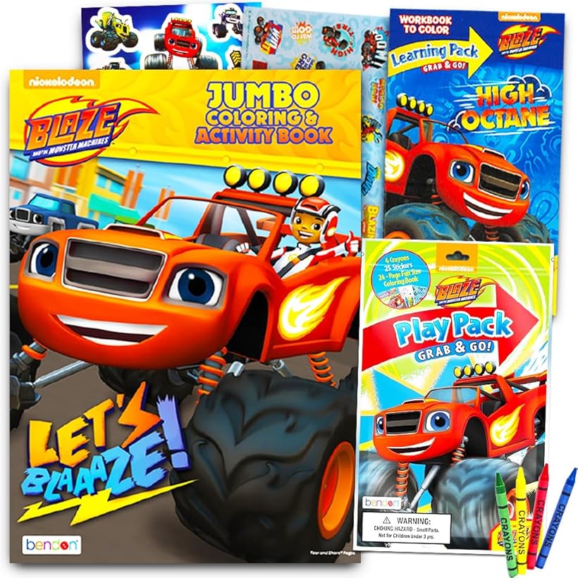 Blaze and The Monster Machines Coloring Stickers Featuring